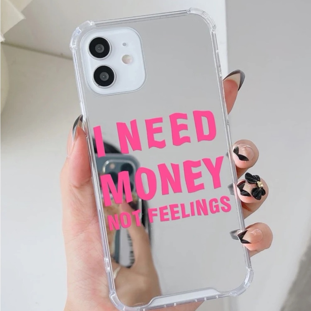 Letter Graphic Mirror Phone Case